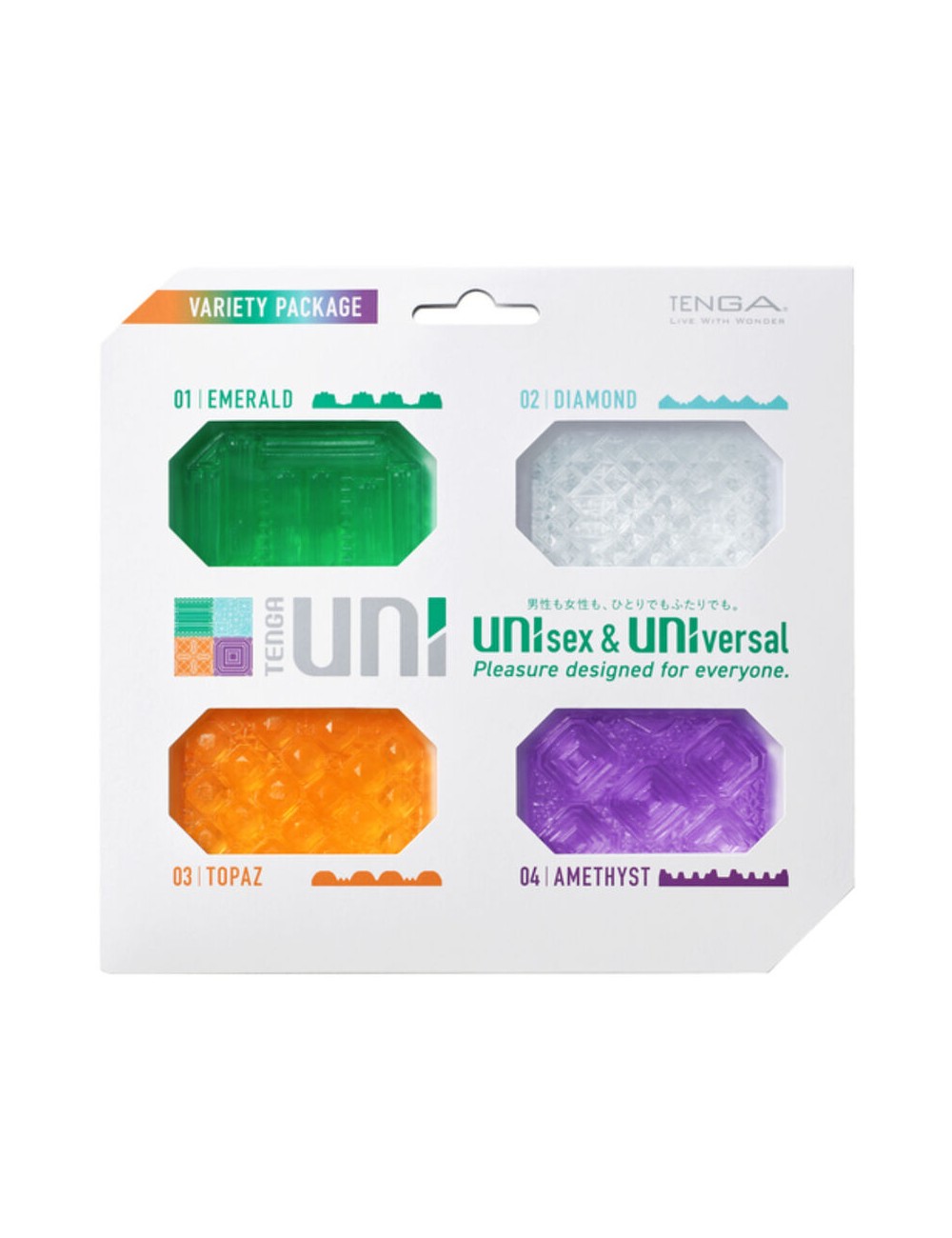 TENGA - CONFEZIONE DITALE MASTURBATORE UNI VARIETY 4 UNIT