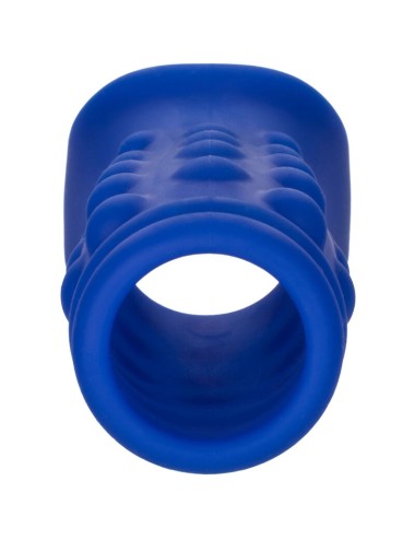ADMIRAL - COPERTURA PER PENE CON PERLINE IN SILICONE LIQUIDO BLU