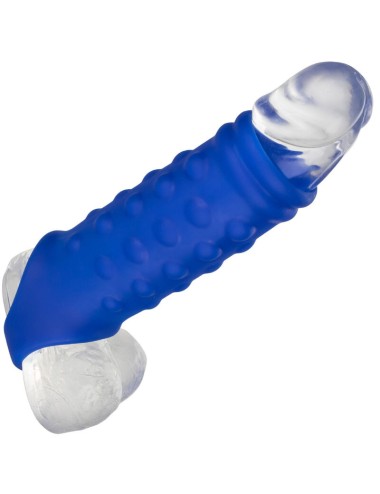 ADMIRAL - COPERTURA PER PENE CON PERLINE IN SILICONE LIQUIDO BLU