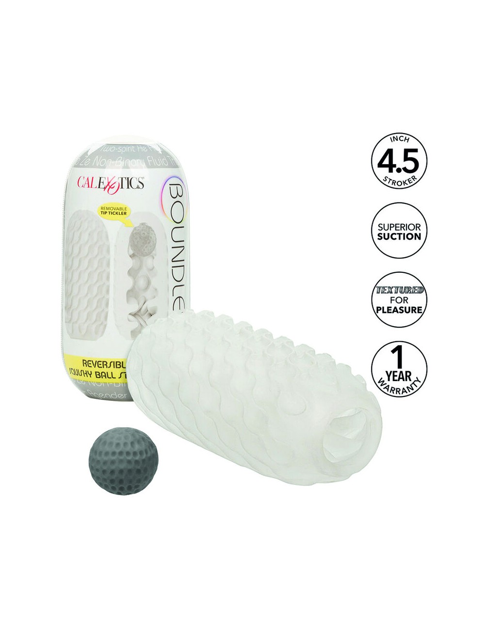 CALIFORNIA EXOTICS - BOUNDLESS SFERA SQUISHY REVERSIBILE GIALLA CALIFORNIA EXOTICS - BOUNDLESS SFERA SQUISHY REVERSIBILE GIALLA