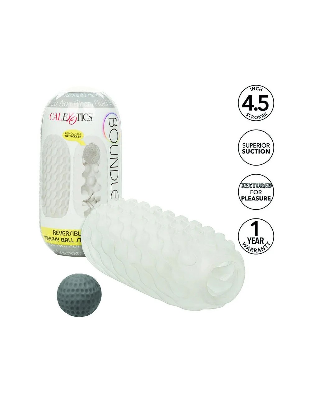 CALIFORNIA EXOTICS - BOUNDLESS SFERA SQUISHY REVERSIBILE GIALLA CALIFORNIA EXOTICS - BOUNDLESS SFERA SQUISHY REVERSIBILE GIALLA