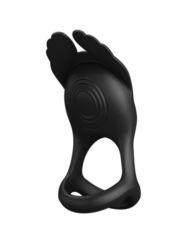 PRETTY LOVE - ANELLO PER PENE VIBRANTE 7 VIBRAZIONI IN SILICONE NERO