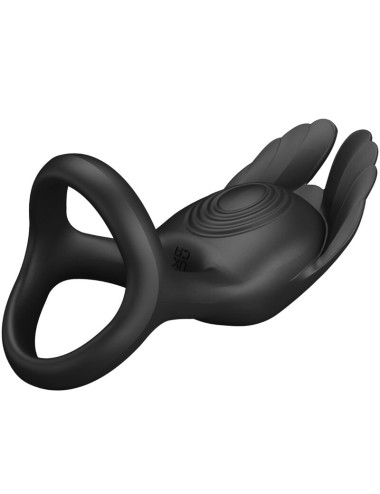 PRETTY LOVE - ANELLO PER PENE VIBRANTE 7 VIBRAZIONI IN SILICONE NERO