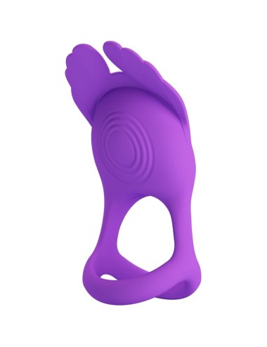 PRETTY LOVE - ANELLO PER PENE VIBRANTE 7 VIBRAZIONI IN SILICONE VIOLA