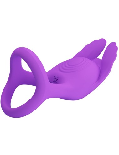PRETTY LOVE - ANELLO PER PENE VIBRANTE 7 VIBRAZIONI IN SILICONE VIOLA
