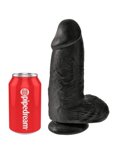 KING COCK - PENE REALISTICO PASSODATO 23 CM NERO
