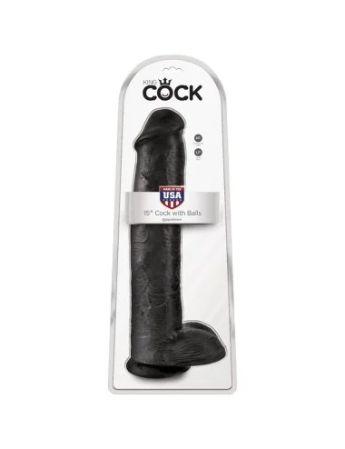KING COCK - PENE REALISTICO CON SFERE 34.2 CM NERO