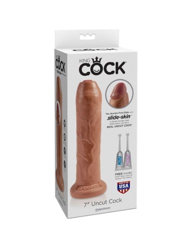 KING COCK - PENE REALISTICO NON TAGLIATO 17.8 CM CARAMELLO