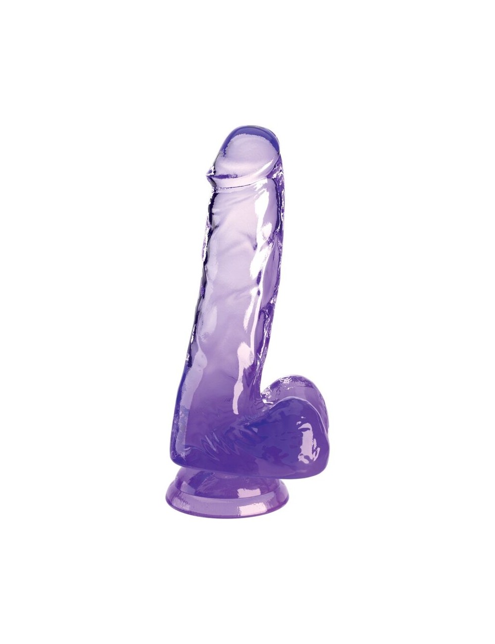 KING COCK - CLEAR PENE REALISTICO CON SFERE 13.5 CM VIOLA