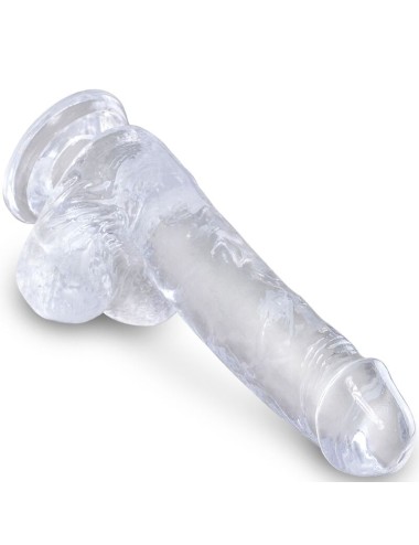 KING COCK - CLEAR PENE REALISTICO CON SFERE 13.5 CM TRASPARENTE
