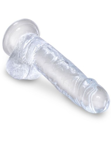 KING COCK - CLEAR PENE REALISTICO CON SFERE 15.2 CM TRASPARENTE