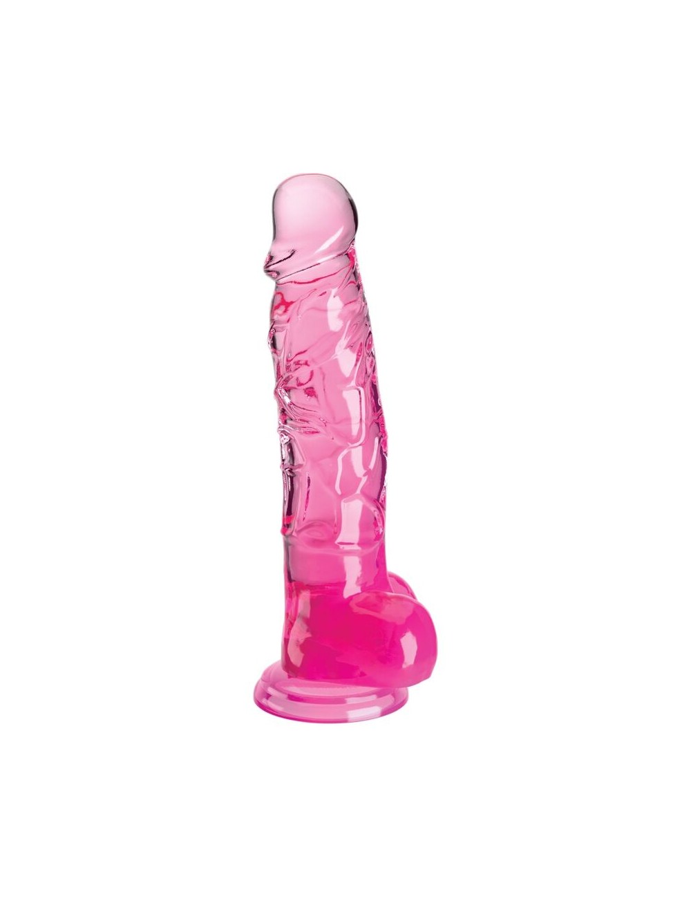 KING COCK - CLEAR PENE REALISTICO CON SFERE 16.5 CM ROSA KING COCK - CLEAR PENE REALISTICO CON SFERE 16.5 CM ROSA