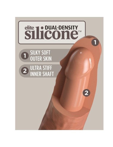 KING COCK - ELITE DILDO REALISTICO IN SILICONE 20.3 CM CARAMEL