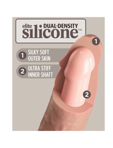 KING COCK - ELITE DILDO REALISTICO VIBRANTE E SILICONE 15.2 CM