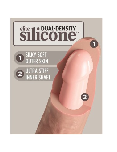 KING COCK - ELITE VIBRATORE DILDO REALISTICO E TELECOMANDO IN SILICONE 23 CM