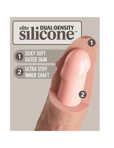 KING COCK - ELITE VIBRATORE DILDO REALISTICO E TELECOMANDO IN SILICONE 23 CM
