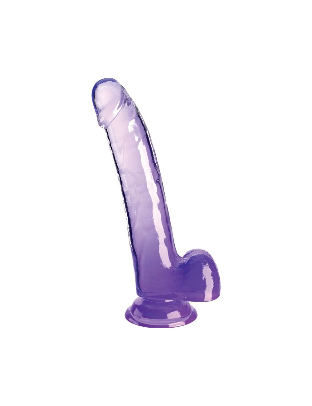 KING COCK - CLEAR DILDO CON TESTICOLI 20.3 CM VIOLA KING COCK - CLEAR DILDO CON TESTICOLI 20.3 CM VIOLA