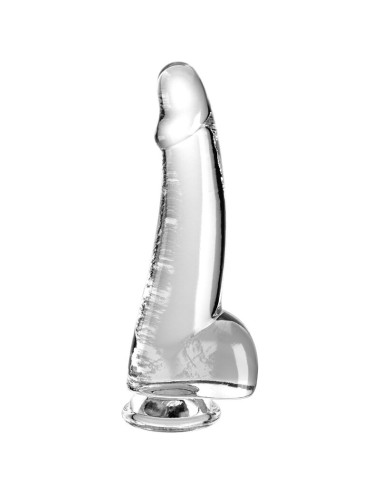 KING COCK - CLEAR DILDO CON TESTICOLI 15.2 CM TRASPARENTE