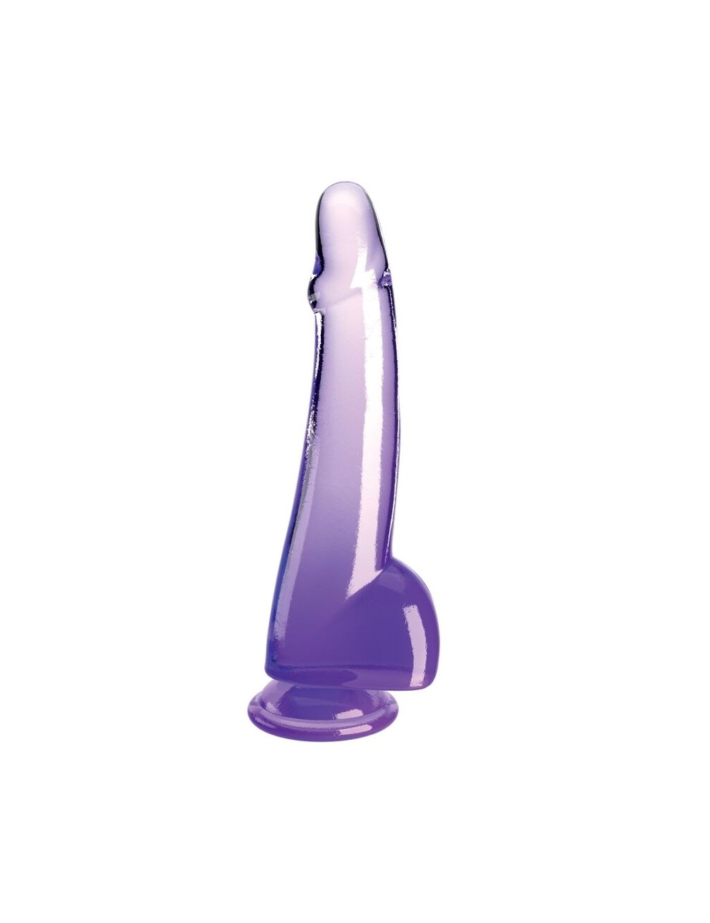 KING COCK - CLEAR DILDO CON TESTICOLI 19 CM VIOLA KING COCK - CLEAR DILDO CON TESTICOLI 19 CM VIOLA