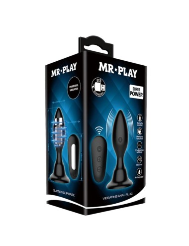 MR PLAY - PLUG ANALE CON TELECOMANDO VIBRAZIONE NERO