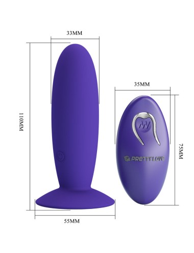 PRETTY LOVE - YOUTH PLUG VIBRATORE ANALE TELECOMANDO VIOLETTO