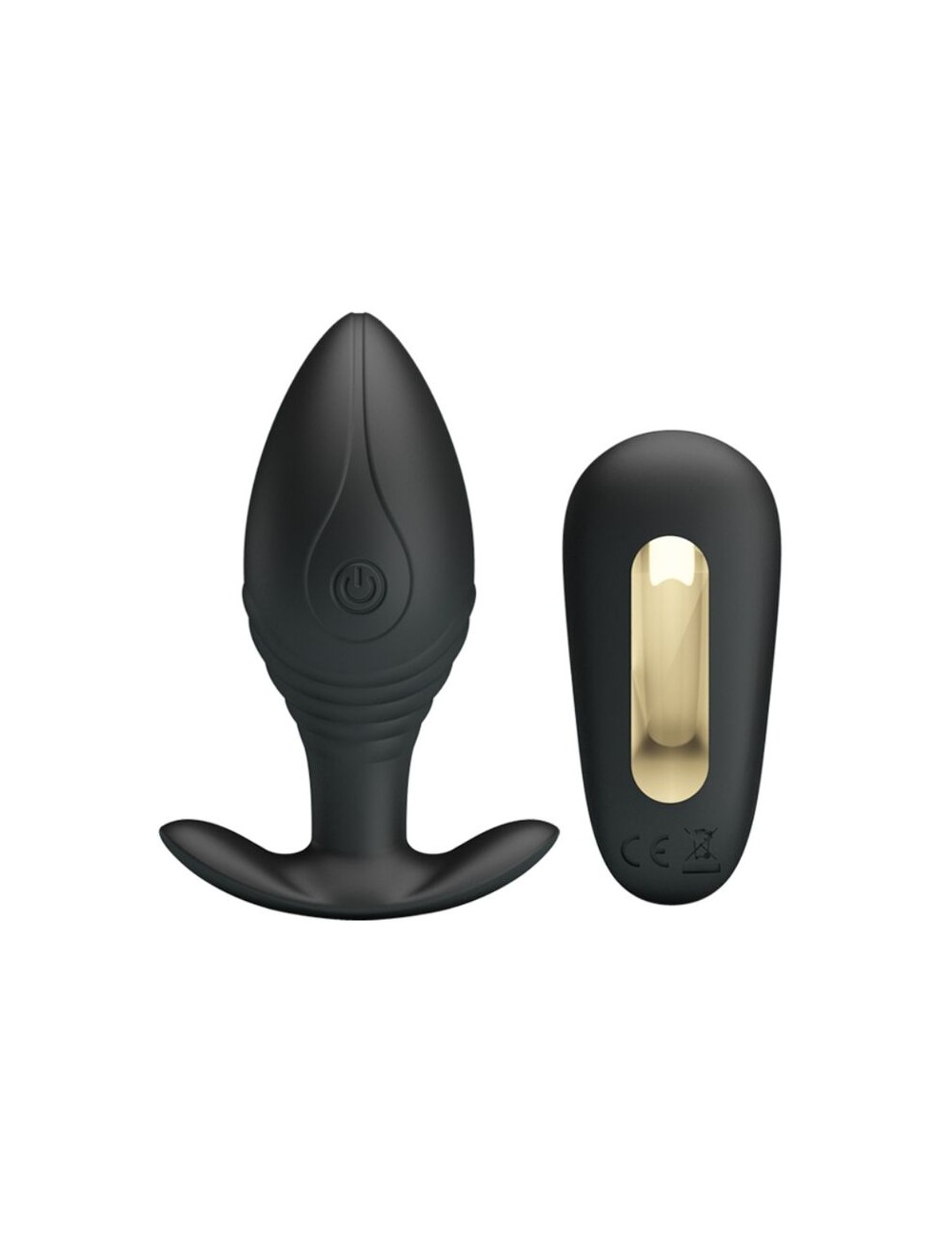 PRETTY LOVE - VIBRATORE RICARICABILE PLUG ANALE REGINA NERO