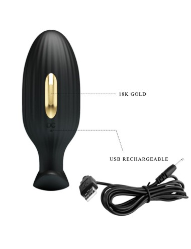 PRETTY LOVE - PLUG ANALE CONTROLLATO DA APP JEFFERSON NERO