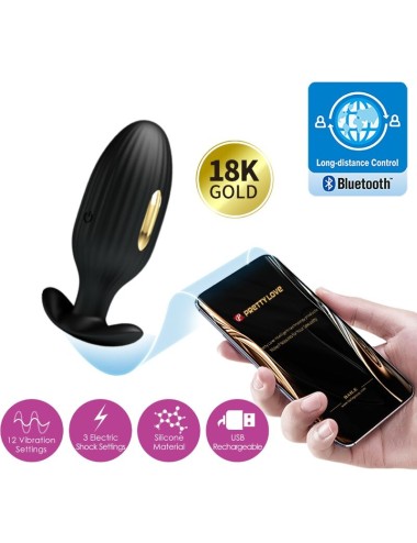 PRETTY LOVE - PLUG ANALE CONTROLLATO DA APP JEFFERSON NERO