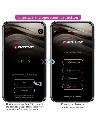 PRETTY LOVE - PLUG ANALE CONTROLLATO DA APP JEFFERSON NERO