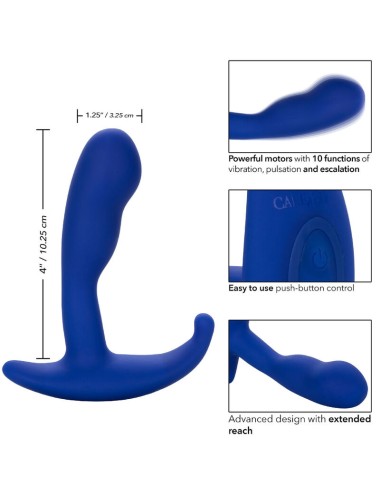 ADMIRAL - STIMOLATORE ANALE CURVO E VIBRATORE BLU