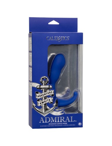 ADMIRAL - STIMOLATORE ANALE CURVO E VIBRATORE BLU