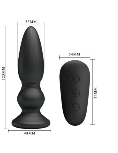 MR PLAY - POTENTE VIBRATORE TELECOMANDO PLUG ANALE NERO