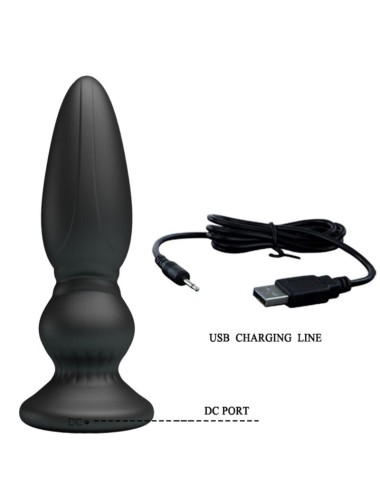 MR PLAY - POTENTE VIBRATORE TELECOMANDO PLUG ANALE NERO