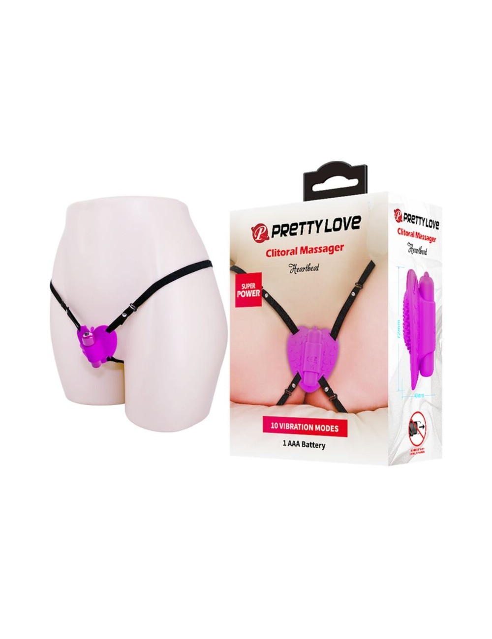PRETTY LOVE - MASSAGGIATORE PER CLITORIDE HEARTBEAT 10 MODALIT DI VIBRAZIONE VIOLA PRETTY LOVE - MASSAGGIATORE PER CLITORIDE HEARTBEAT 10 MODALIT DI VIBRAZIONE VIOLA