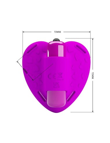 PRETTY LOVE - MASSAGGIATORE PER CLITORIDE HEARTBEAT 10 MODALIT DI VIBRAZIONE VIOLA