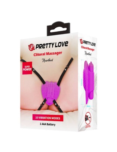 PRETTY LOVE - MASSAGGIATORE PER CLITORIDE HEARTBEAT 10 MODALIT DI VIBRAZIONE VIOLA