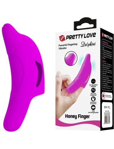 PRETTY LOVE - POTENTE STIMOLATORE DELLE DITA DELPHINI VIOLA