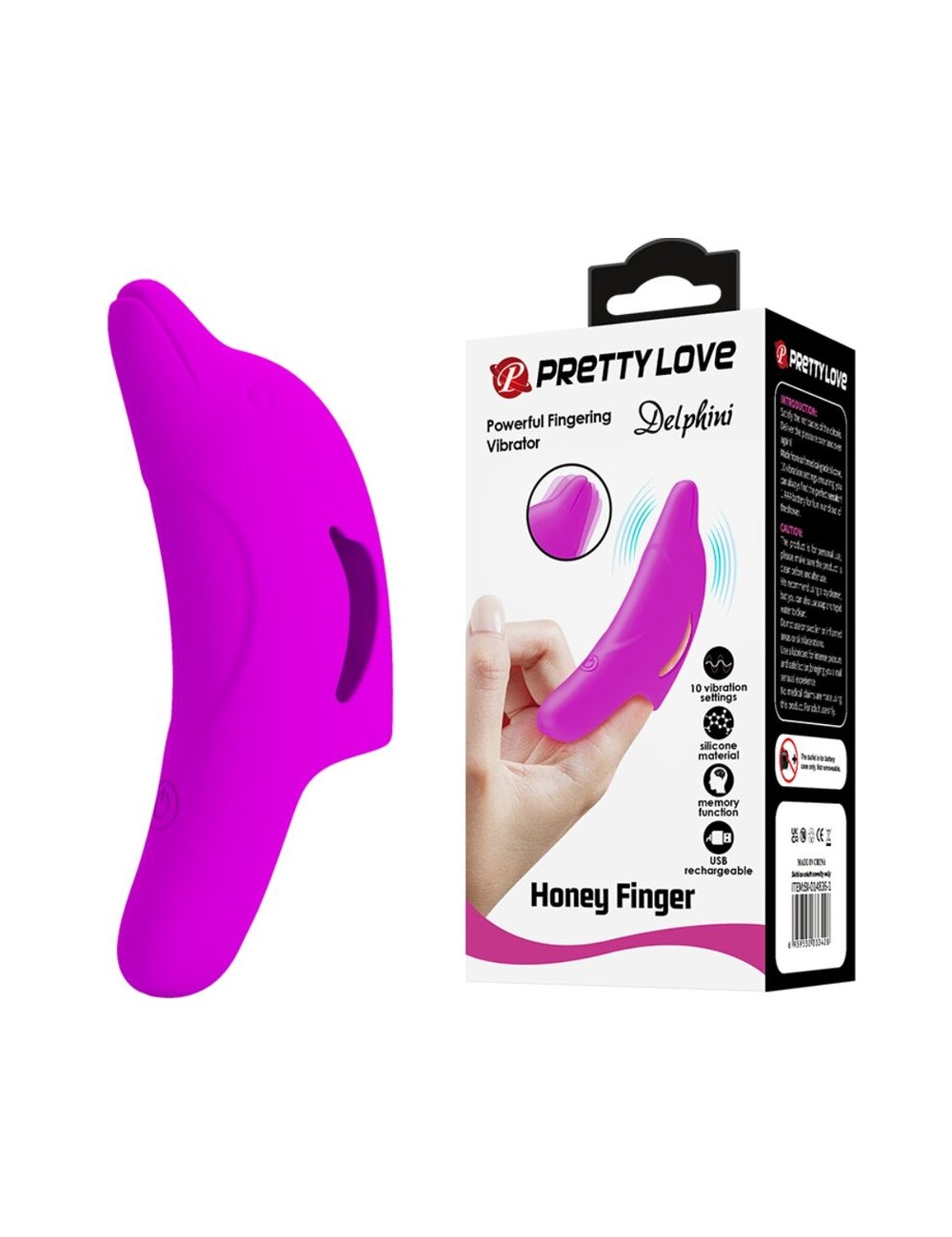 PRETTY LOVE - POTENTE STIMOLATORE DELLE DITA DELPHINI VIOLA PRETTY LOVE - POTENTE STIMOLATORE DELLE DITA DELPHINI VIOLA