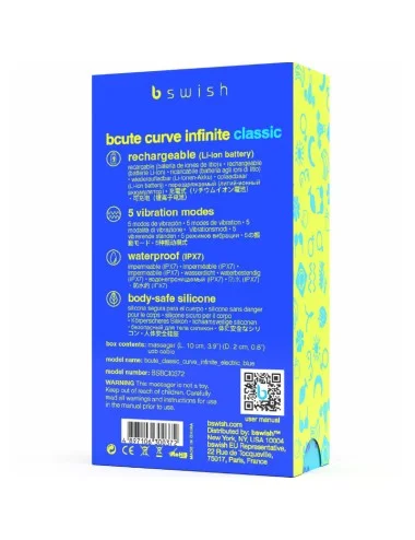 B SWISH - BCUTE CURVE INFINITE CLASSIC VIBRATORE RICARICABILE IN SILICONE BLU