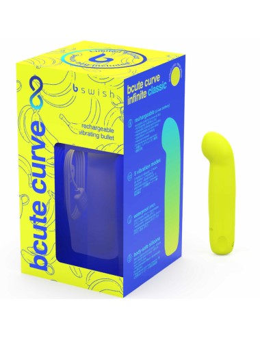 B SWISH - BCUTE CURVE INFINITE CLASSIC VIBRATORE IN SILICONE RICARICABILE EDIZIONE LIMITATA GIALLO