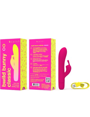 B SWISH - BWILD BUNNY INFINITE CLASSIC VIBRATORE RICARICABILE IN SILICONE ROSA