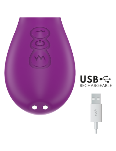 INTENSE - APOLO VIBRATORE MULTIFUNZIONE RICARICABILE 7 VIBRAZIONI CON LINGUA OSCILLANTE VIOLA