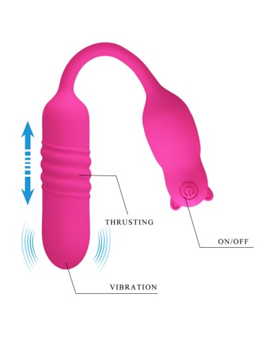 PRETTY LOVE - PROIETTORE VIBRANTE IN SILICONE ROSA