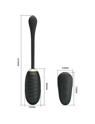 PRETTY LOVE - UOVO VIBRANTE RICARICABILE DOREEN LUXURY NERO