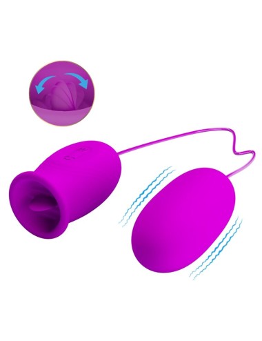 PRETTY LOVE - VIBRATORE RICARICABILE DAISY DUAL EGG VIOLA