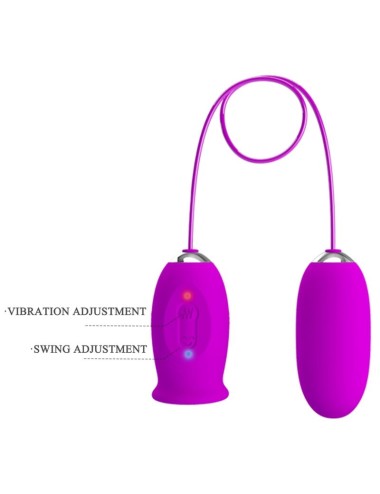 PRETTY LOVE - VIBRATORE RICARICABILE DAISY DUAL EGG VIOLA