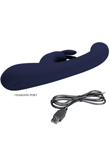 PRETTY LOVE - VIBRATORE LAMAR RABBIT E PUNTO G BLU