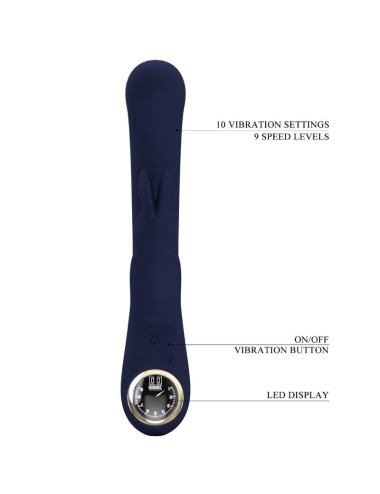 PRETTY LOVE - VIBRATORE LAMAR RABBIT E PUNTO G BLU