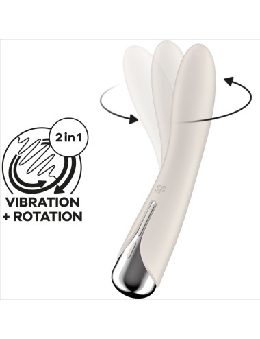 SATISFYER - VIBRATORE ROTATORE SPINNING VIBE 1 G-SPOT BEIGE