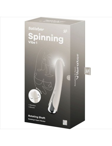 SATISFYER - VIBRATORE ROTATORE SPINNING VIBE 1 G-SPOT BEIGE